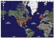 Map showing where members live