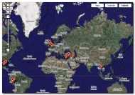 Map showing historical monuments