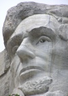 Lincoln's bust on Mt. Rushmore.